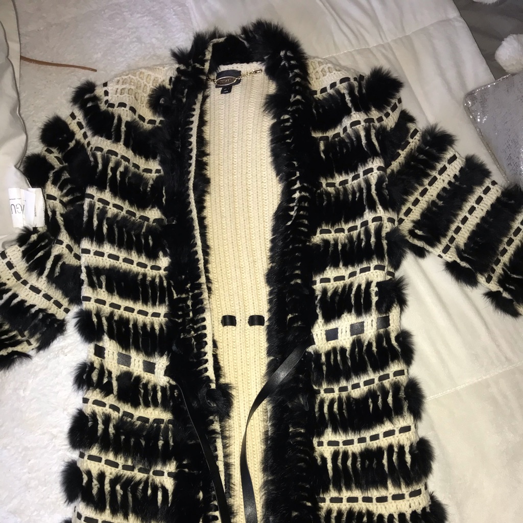 Just Cavalli Fur Sweater Brand New Never Worn
